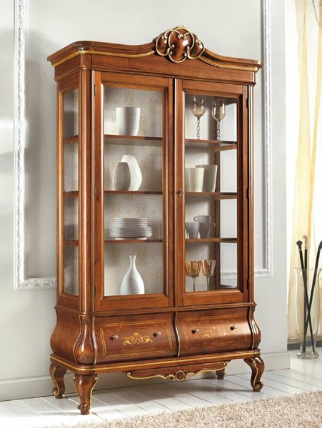 Xxl Glasschrank Klassische SchräNke Luxus Anrichte Italienische MöBel Anrichte-image