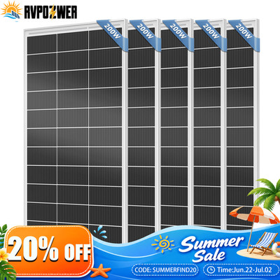 200W 300W 400W 800W Solar Panel Mono 18BB Battery Charge N-Type RV Home Off-Grid