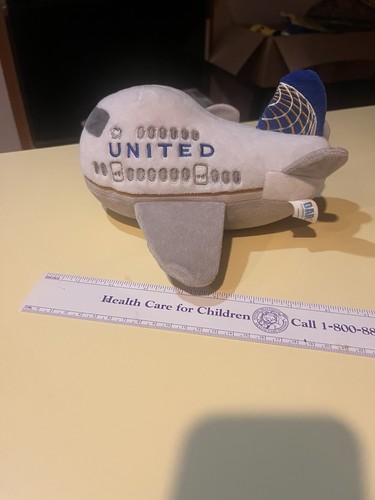 Daron United Airlines Peluche Aereo Giocattolo Pubblicità Primo Volo Imbottito - Foto 3 di 6