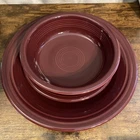 Lot Of 3 Fiestaware Heather Purple Bowl 7”,  Salad Plate & Dinner Plate