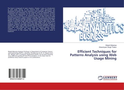 Efficient Techniques for Patterns Analysis using Web Usage Mining Taschenbuch