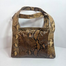 Vintage Exotic Python Purse Snake Skin Satchel 70s 80s Edgy Reptile Authentic