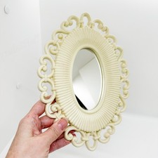 Vintage Burwood Wall Mirror Lace Cottagecore Country Farm Mcm 80s