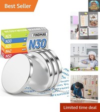 4Pcs Neodymium Magnets with Double-Sided Adhesive - 17lbs Pull Strength