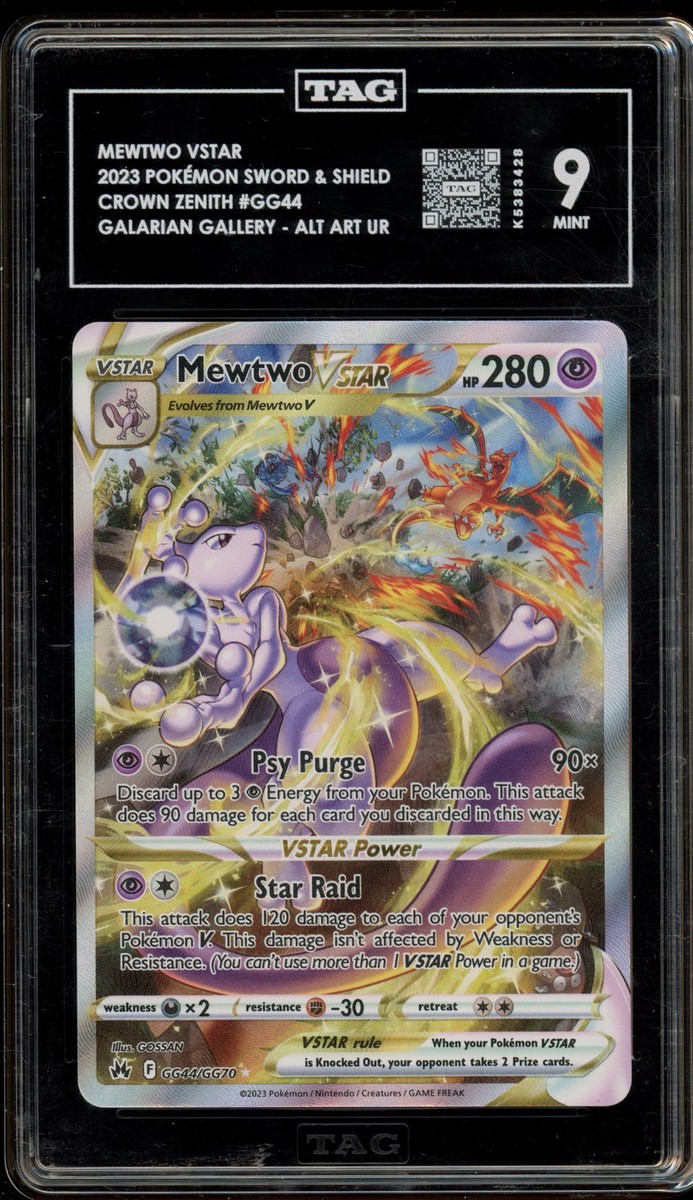 Pokemon Mewtwo VSTAR Crown Zenith Galarian Gallery #GG44 SCRATCHED