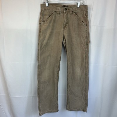 Men s C.E. Schmidt Work Pants 30x30 Brown Carpenter Canvas Utility Loop Skater