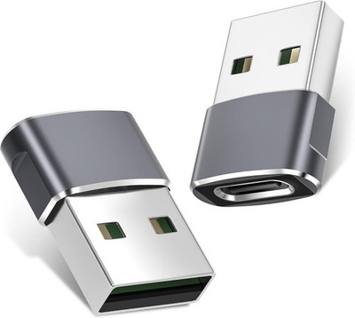 2-Pack USB-C to USB Adapter for iPhone 17 Pro Max 17e 16 15 Charger