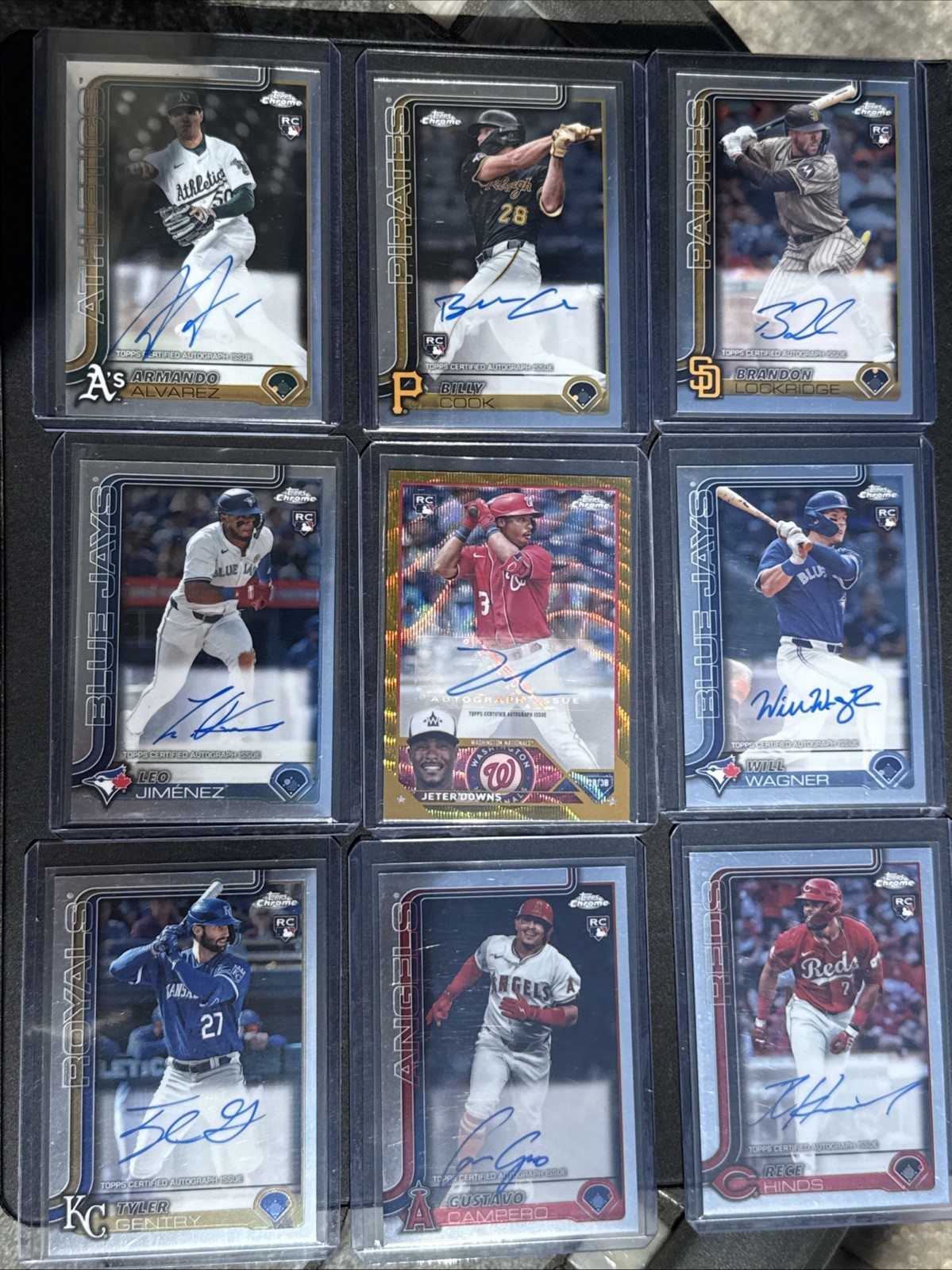 Jeter Downs 2023 Topps Chrome Update Gold Wave Ref.  RC Auto /50 + 8 More Autos
