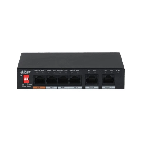 Dahua 4 Porte +2 Unmanaged Desktop Switch PoE PFS3006-4ET-60-V2