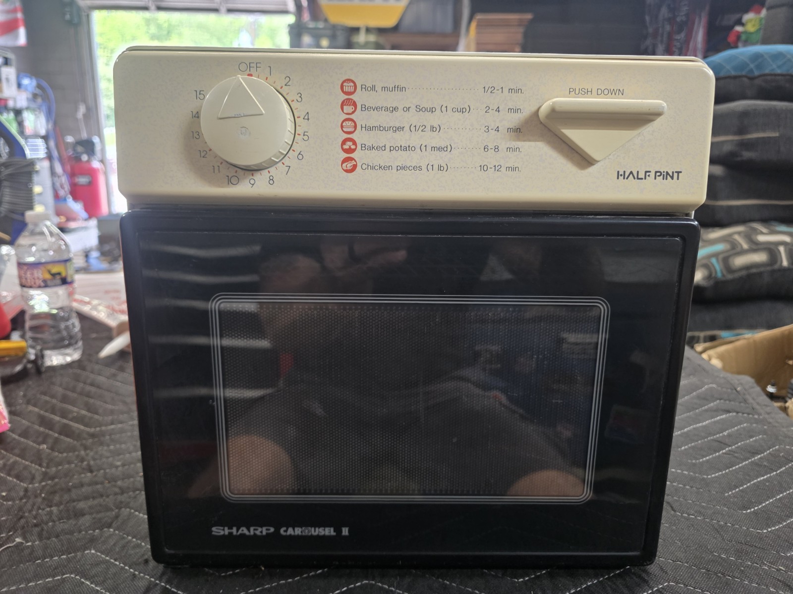 Sharp Half Pint Carousel R-1M53 Compact Dorm RV Microwave Oven Tested