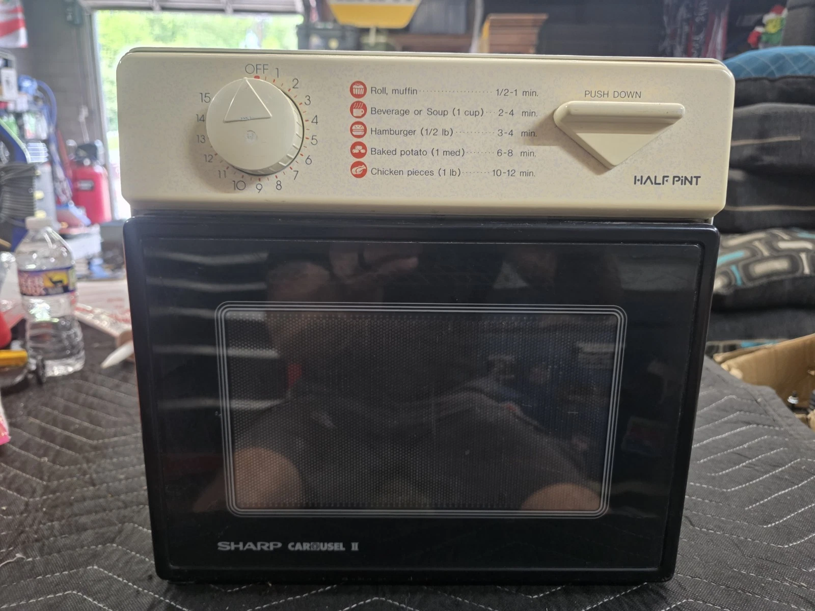 Sharp Half Pint Carousel R-1M53 Compact Dorm RV Microwave Oven Tested