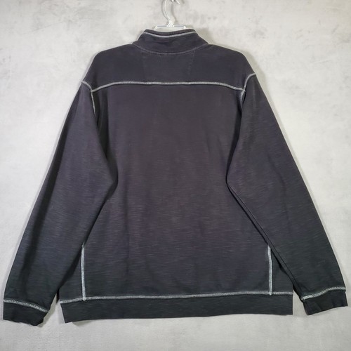 Tommy Bahama maglione uomo 2XLT nero 1/4 zip pullover casual golf tempo libero - Foto 2 di 9