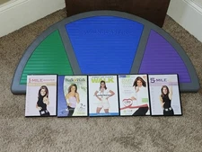 LeslieSansone WALKBLASTER Aerobic Step Stepper Cardio Exercise w/ 5 Walking DVDs
