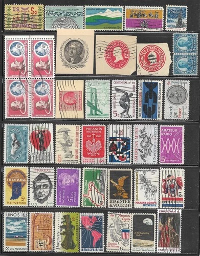 USA United States Stamp Packet Lot of 40 Stamps off paper US Collection used