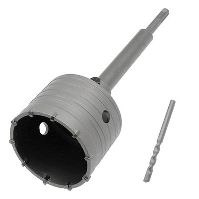 80mm Concrete Hole Saw SDS Plus Shank Cutter Rod Drill Cement Brick Size 3-1/8