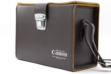  TOP MINT Canon Genuine Vintage Leather Hard Case Brown Box For SLR From Japan