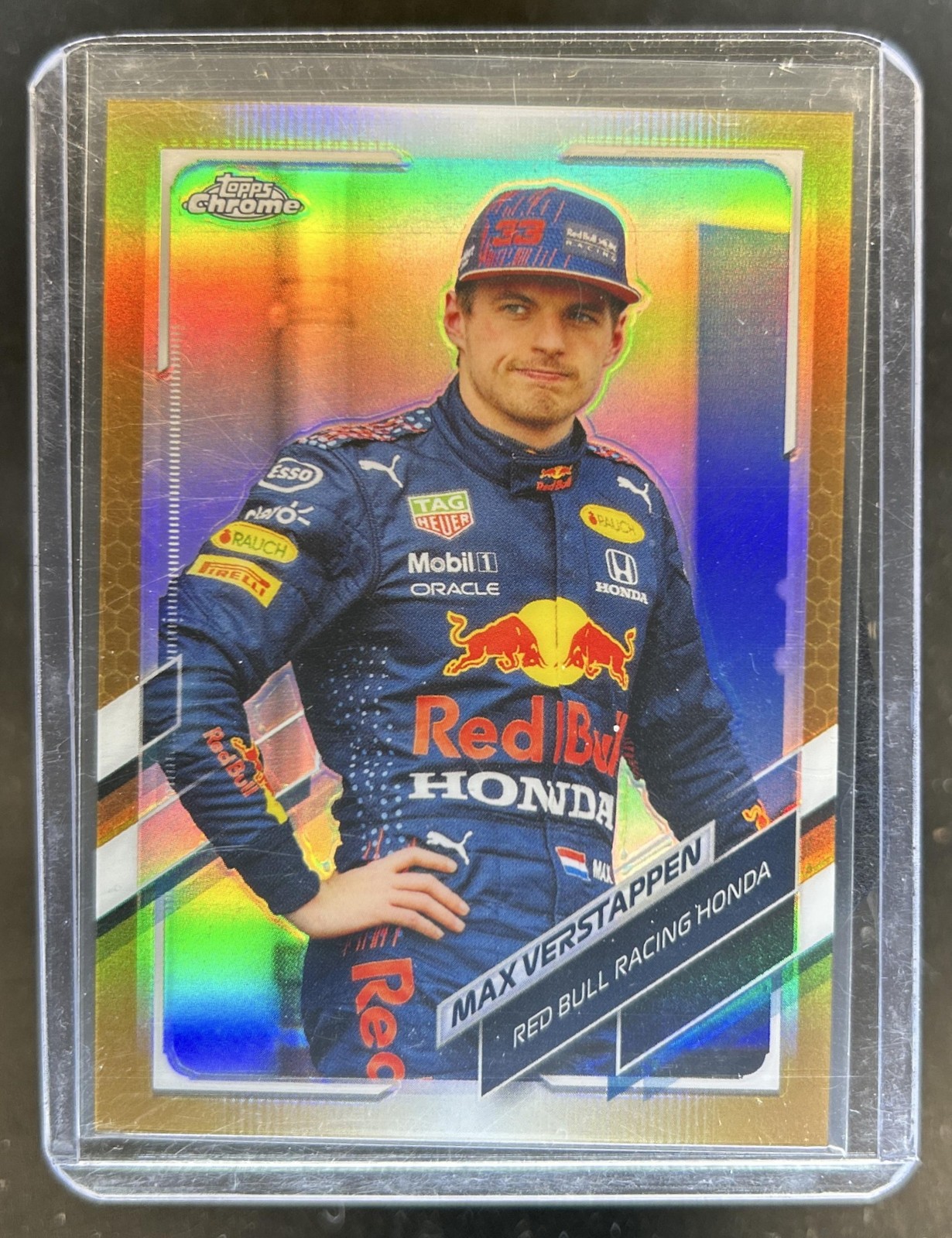 2021 Topps Chrome F1 Formula 1 Max Verstappen Gold Refractor Portrait #/50