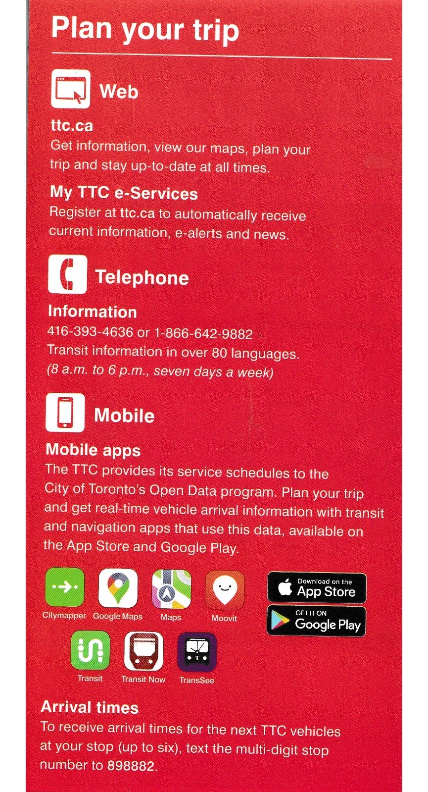 Printable Ttc Mini Rideguide TTC Ride Guide Map 2026 Winter - Toronto Public Transit Map