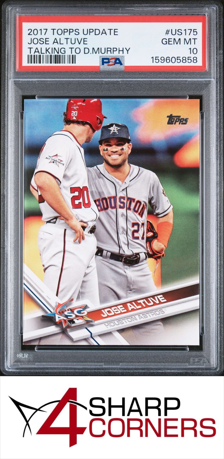 2017 TOPPS UPDATE #US175 JOSE ALTUVE ASTROS PSA 10