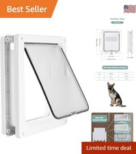 13.5x11.1 Weatherproof Magnetic Dog Door for Small to Medium Pets - Easy Install