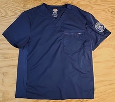 UTA Arlington Nursing Logo Blue Dickies Balance Scrub Top Womens XL