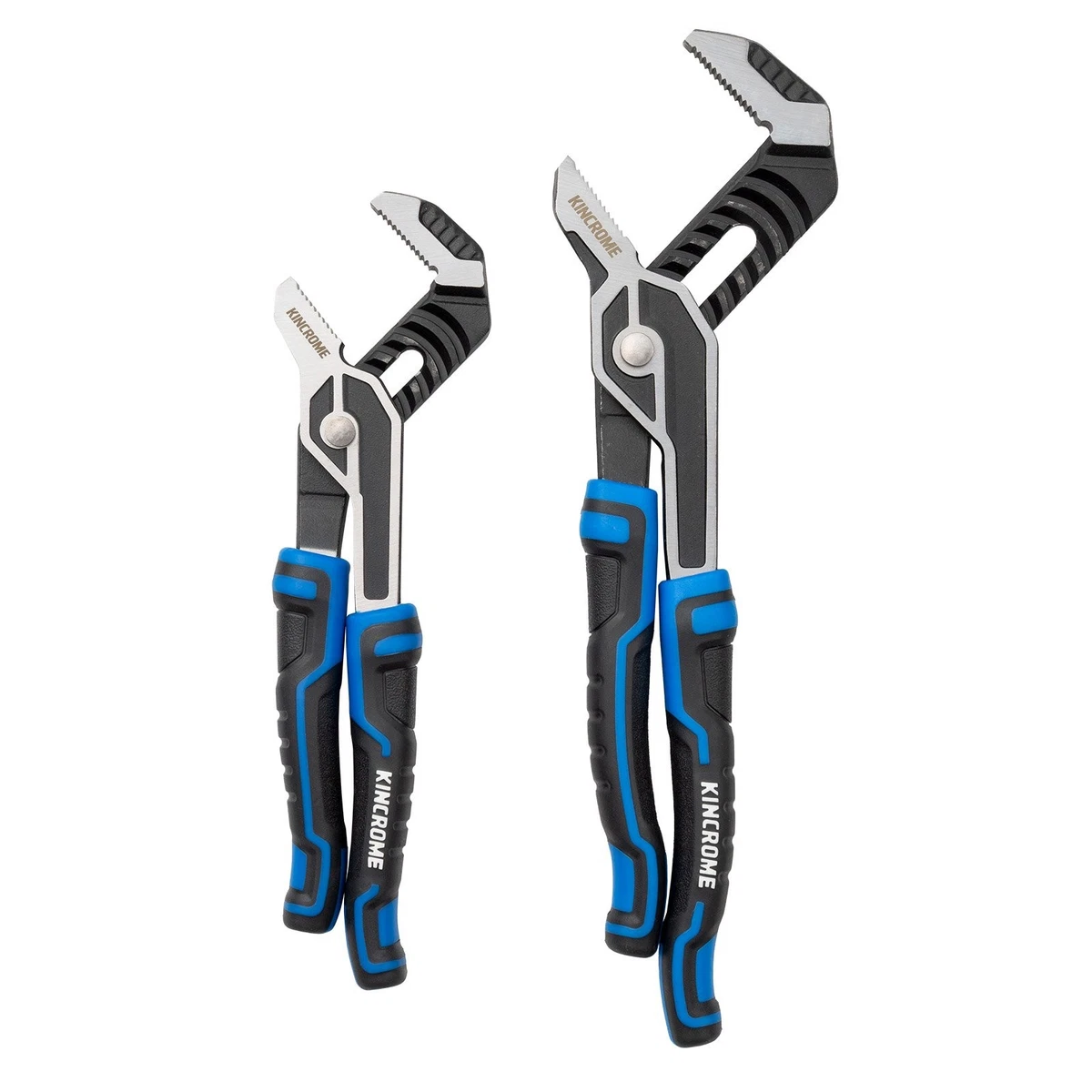 KINCROME 2 Piece Multi Grip Plier Hand Tools Set 200mm (8") & 250mm (10") K42063