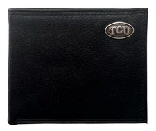 Texas Christian University Genuine Leather Bifold Wallet with Concho-Enmon-New