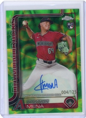 Cristian Mena 2025 Topps Chrome Update Green Lava Lamp Auto /125 #RA-CME Rookie