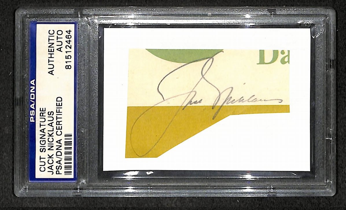 Jack Nicklaus Signed/Autographed Cut Signature Golf HOF PSA/DNA 210756