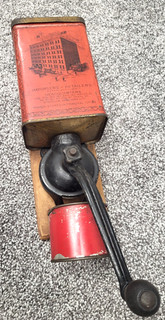 COFFEE GRINDER WALL MOUNT ANTIQUE OLD UNION COMPANY MILL KILLER RED COLOR & RARE