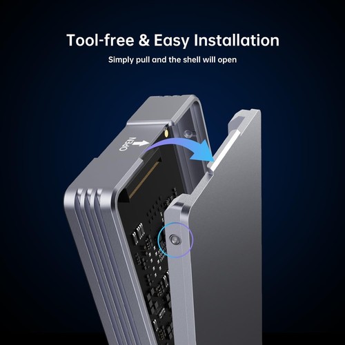 Carcasa SSD 40Gbps M.2 NVMe, carcasa NVMe compatible para Thunderbolt 5/4/3 M... - Imagen 3 de 12