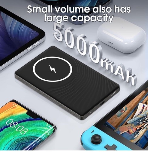 Ntaanoo Power Bank for Magsafe, Ultra Slim 5000mAh 20W Fast Charging Powerbank,