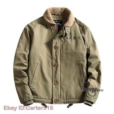 Winter Jacket Men's Style Work Cotton Jacket Thick Plush Jacket Keep Warm Coat