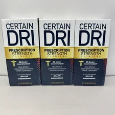 3 Pack Certain Dri PRESCRIPTION STRENGTH Clinical Antiperspirant 1.2oz EXP 5/25