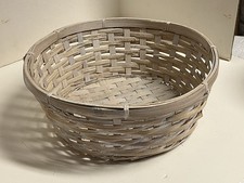 Natural Woven Bamboo Round Wicker Rattan Basket Storage Bread Fruit Flower Bowl