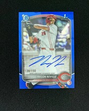 2025 1st Bowman Chrome Prospects Mason Neville Auto Blue Refractor 138/150 LK16