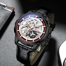 Orologio AILANG, Scheletro Automatico, Orologio Meccanico, Moda Uomo 42mm Watch