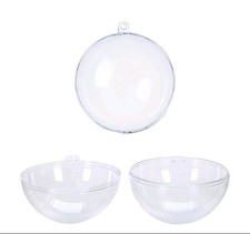 30 Pack Ball Ornaments 3.14"/80mm Fillable Clear Plastic Ornaments Decoration