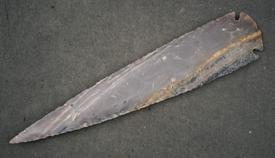 Very Long 8.8'' Flint Spearhead Point Knife Blade Arrowhead I-661