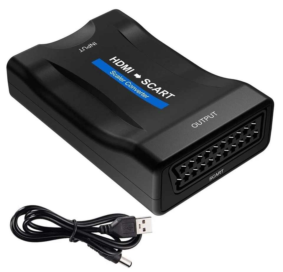 Scart zu auf HDMI Adapter Konverter Wandler AV Scaler Converter 1080P HD TV - Bild 2 von 4