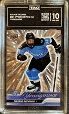 Natalie Spooner 2024 Upper Deck PWHL Young Guns Outburst #63 Rookie Card TAG 10