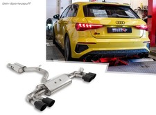 Milltek Duplex Sportauspuffanlage ab OPF Audi S3 8Y Sportback je 2x115mm schwarz