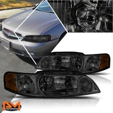 For 00-01 Altima L30 Headlight/Lamp Replacement Smoked Housing Amber Side Corner