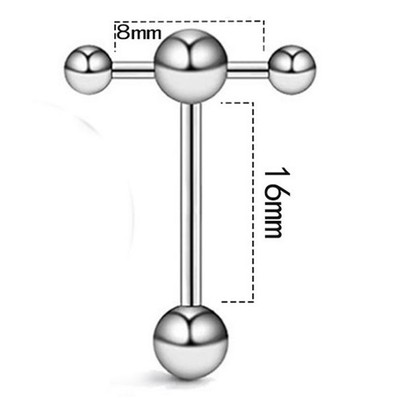 Zungenringe abnehmbare Kugel Zunge Barbell Sklavenring Piercing Barbell Piercing