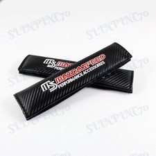 2 Pcs Carbon Fiber Look Seat Belt Cover Shoulder Pad For Mazda 3 6 Ms Mazdaspeed