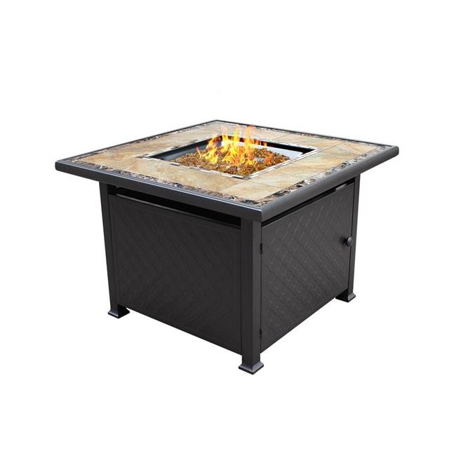 S Gft-51030a Square Marble Tile Top Propane Fire Pit  Bronze -...