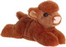 Aurora Adorable Mini Flopsie Highland Cow Calf Stuffed Animal - Playful...