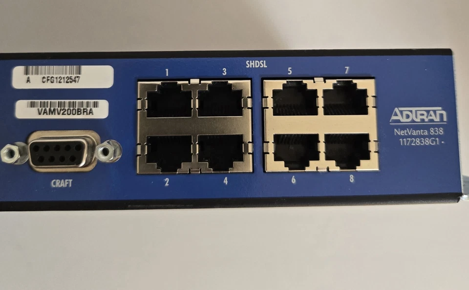 AdTran NetVanta 838T 8 Port Metro Network Ethernet Switch 1172838G1 (925) - Image 2 of 4