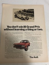 1970s Audi Car Print Ad Advertisement Advert Vtg  pa7