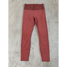 Vuori Clean Elevation Leggings Women's Size Small Rust Red Ribbed High Rise EUC